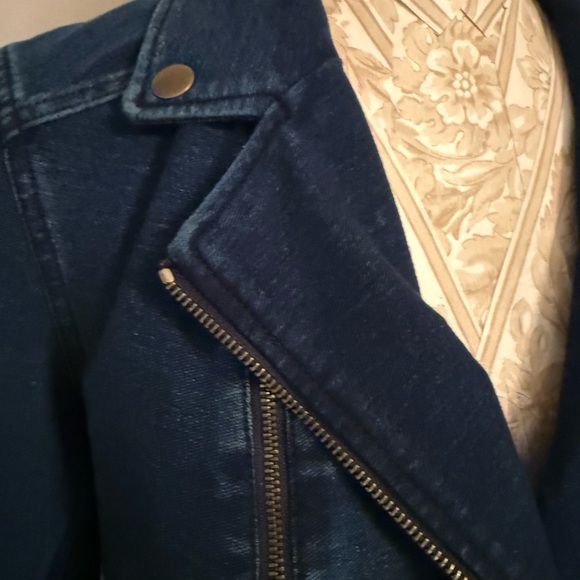 Free people sweat shirt Denim Blue Women's Jacket - Picture 4 of 12